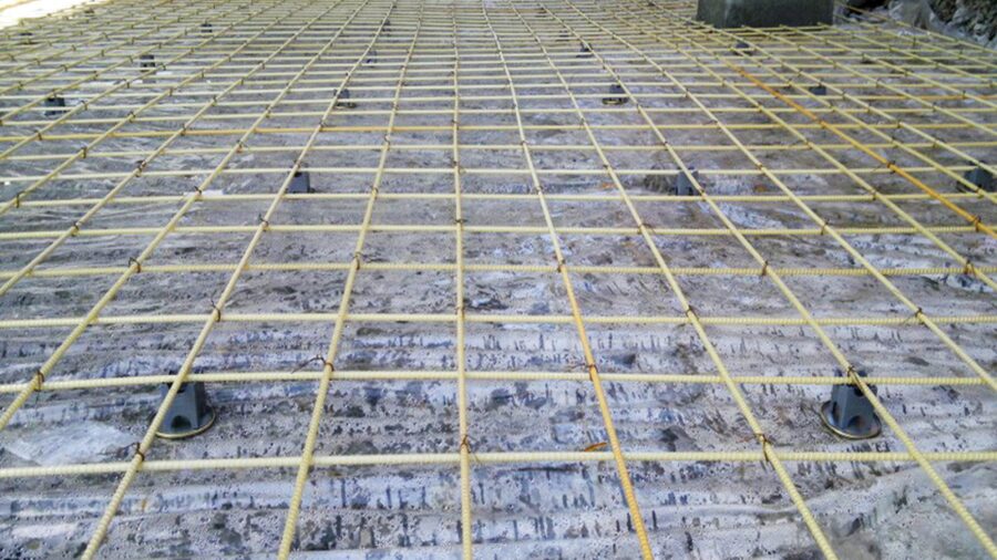 GRP-wapeningsraster van FibraForce in de fundering